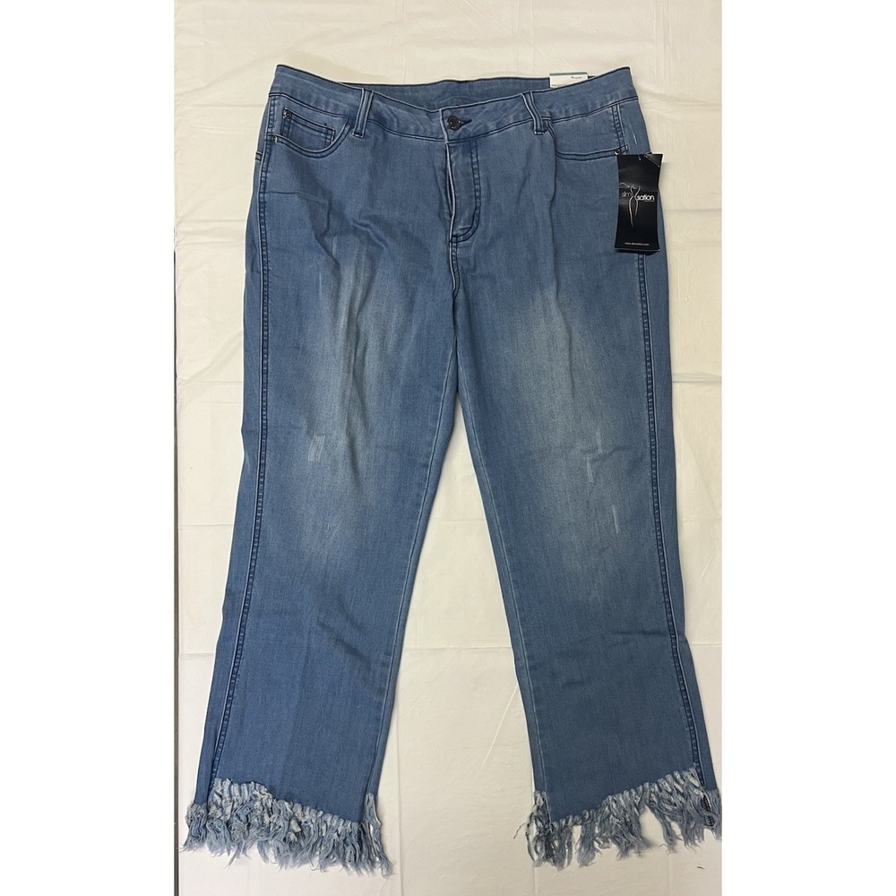 Slim-Sation Blue Jeans Women's Size 16 Flexible Tummy Control Panel